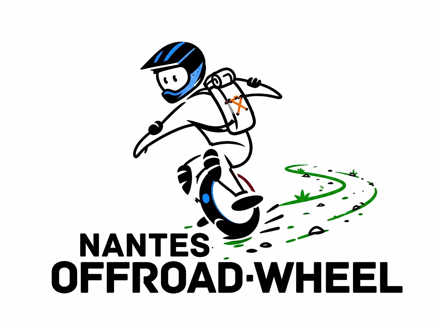 Logo Nantes Offroad Wheel, randonnée tout-terrain en gyroroue